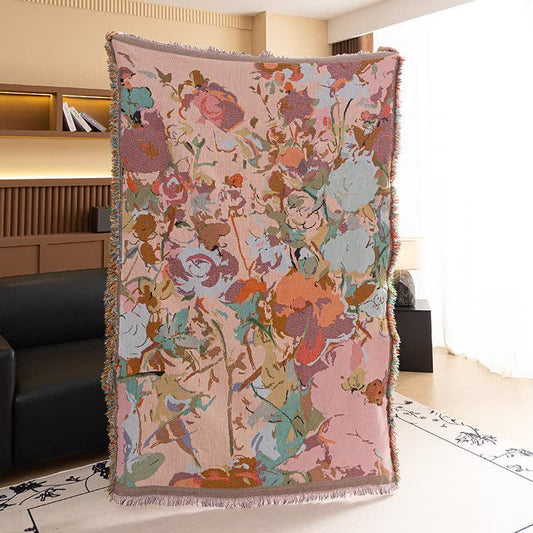 Painterly Floral Cotton Gauze Throw - image 2