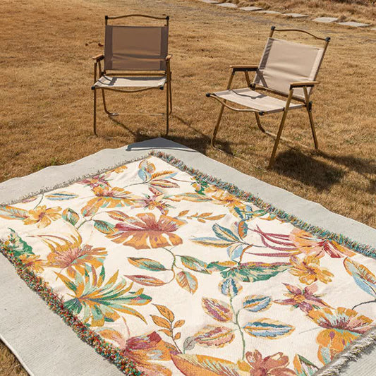 Leaf Floral Cotton Gauze Throw - image 2