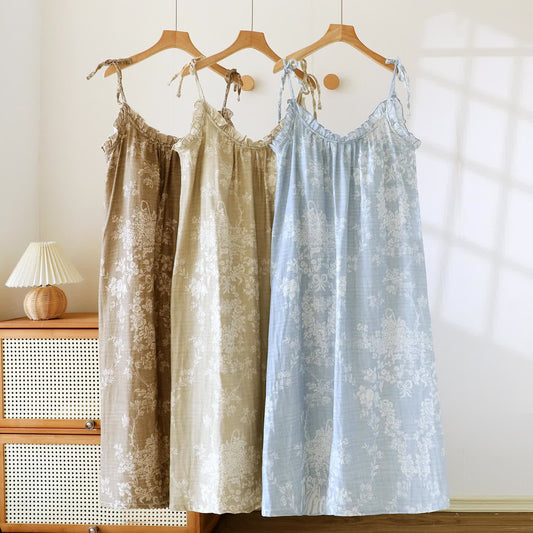 Rose Bow Cotton Padded Cami Nightdress - image 1