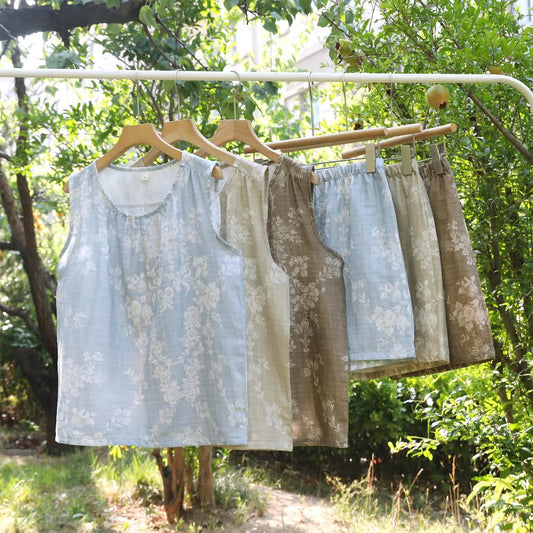 Rose Bow Cotton Tank Pajama Set - image 2