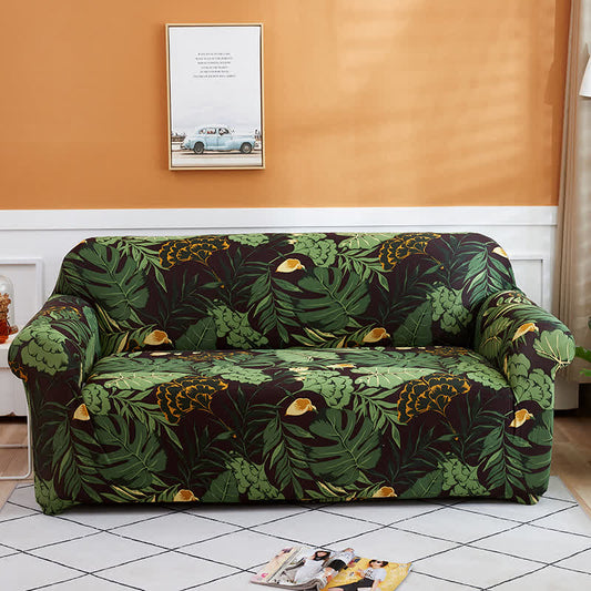 Leaf Print Stretch Sofa Slipcover - image 1