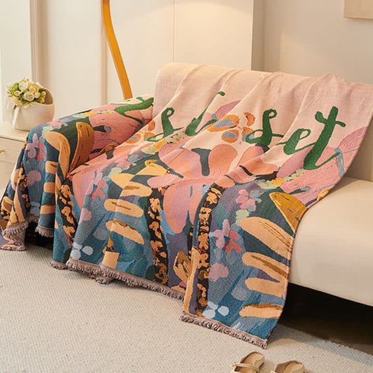 Botanical Cotton Sofa Throw Blanket - image 2
