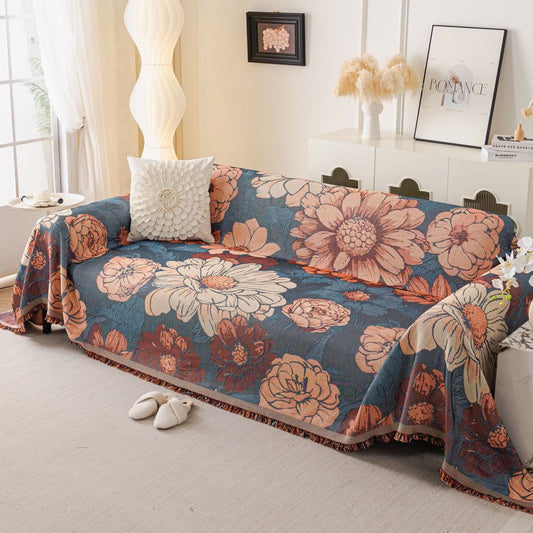 Chenille Camellia Jacquard Sofa Throw Blanket - image 2