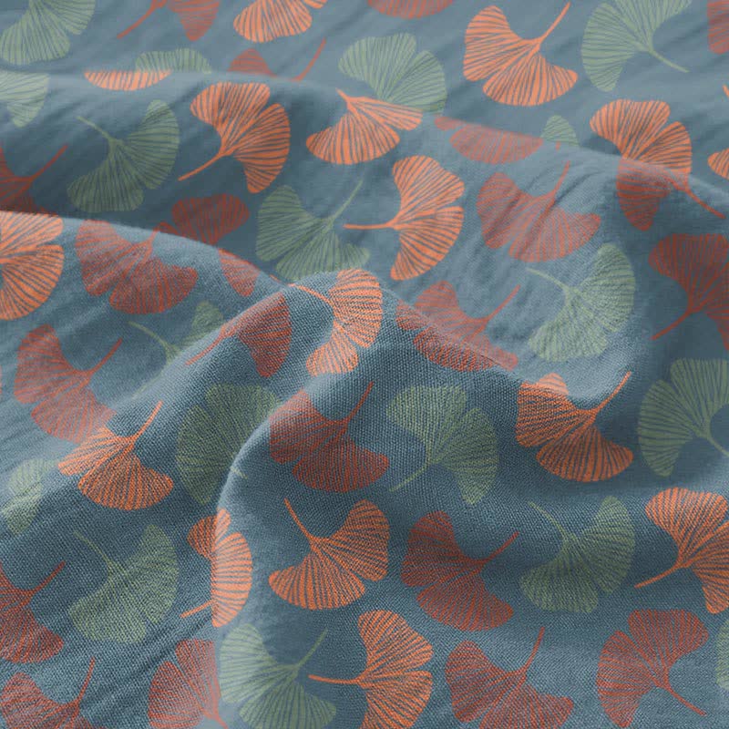 Ginkgo Leaf Cotton Gauze Bedspread - image 4