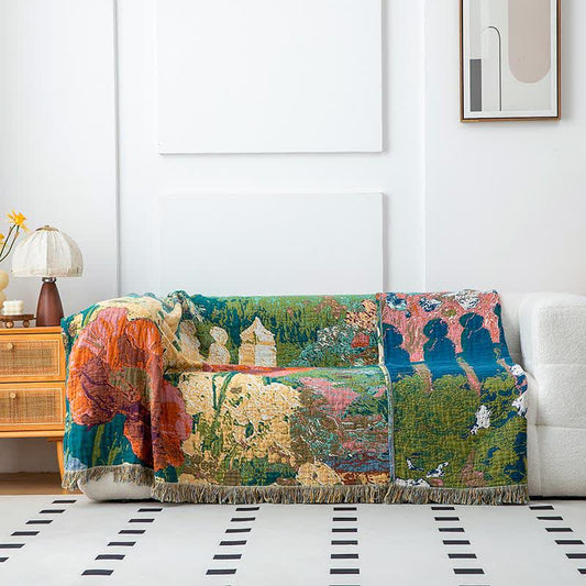 Vintage Floral Organic Cotton Gauze Quilt - image 2