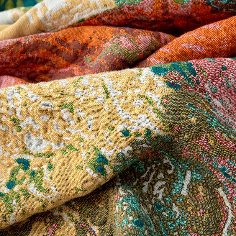 Vintage Floral Organic Cotton Gauze Quilt - image 5