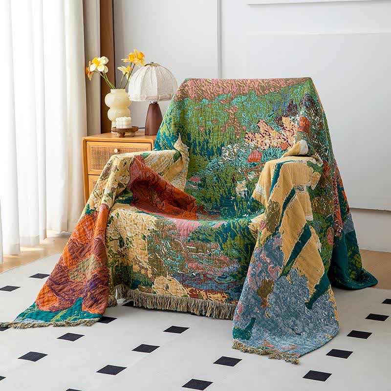 Vintage Floral Organic Cotton Gauze Quilt - image 4