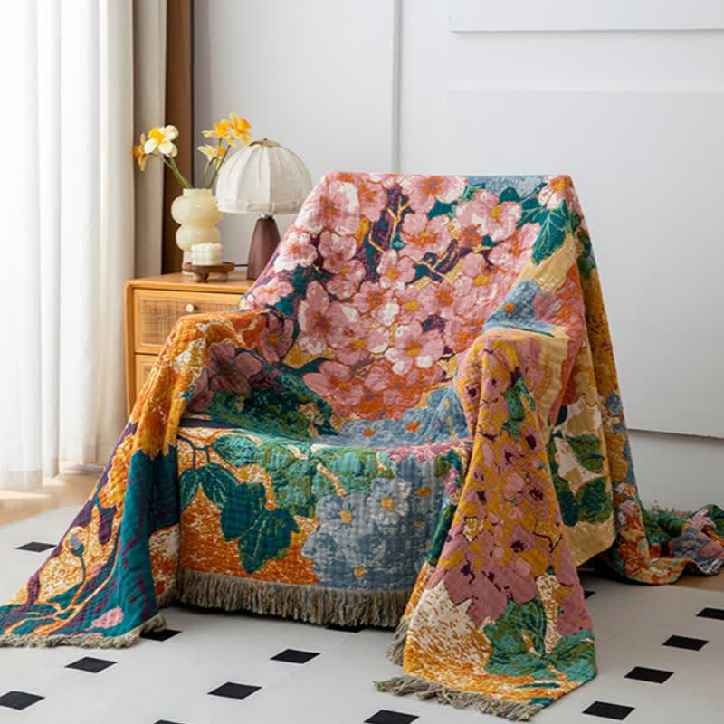 Peach Blossom Organic Cotton Gauze Quilt - image 4