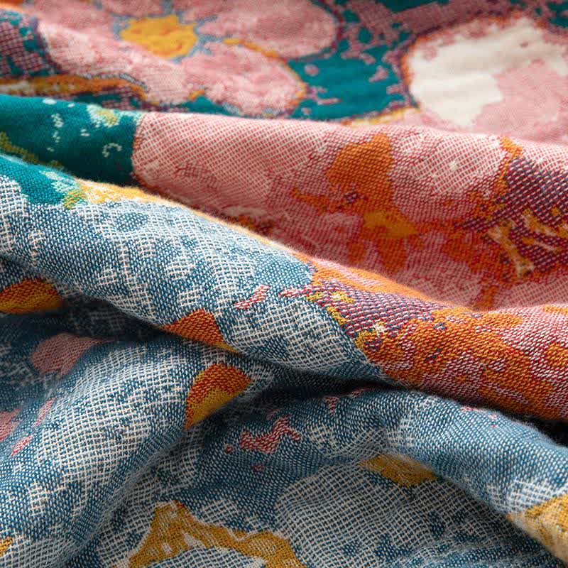 Peach Blossom Organic Cotton Gauze Quilt - image 6