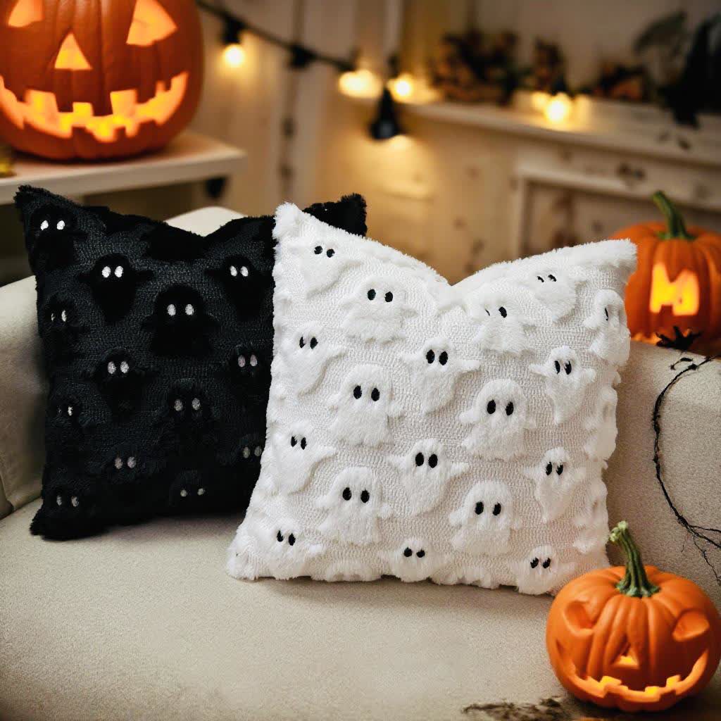 Halloween Ghost Embroidered Pillow Covers(2PCS) - image 3