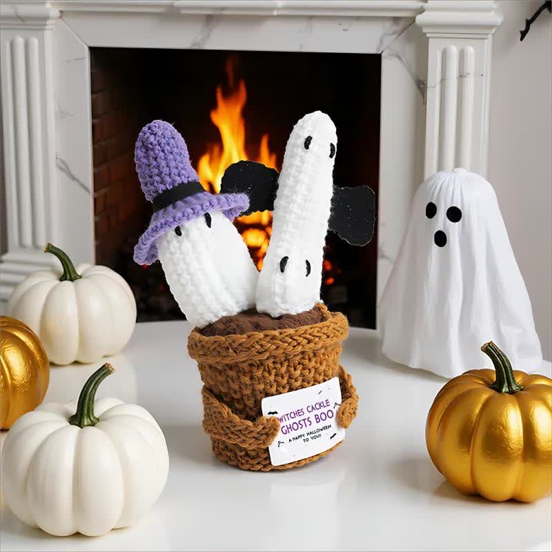 Halloween Crochet Potted Plant Ornament - image 8