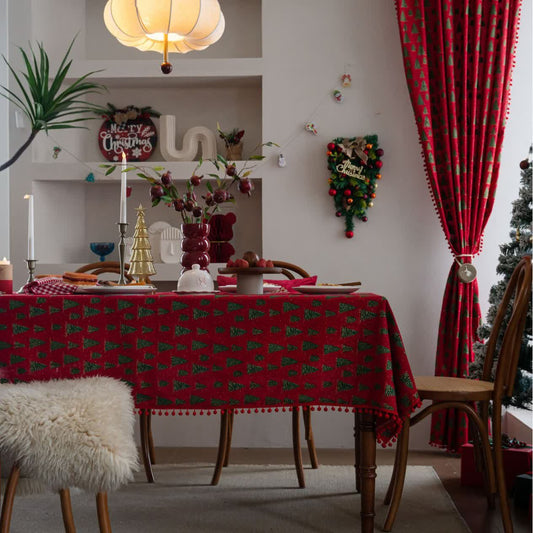 Christmas Fir Tree Print Tablecloth - image 2