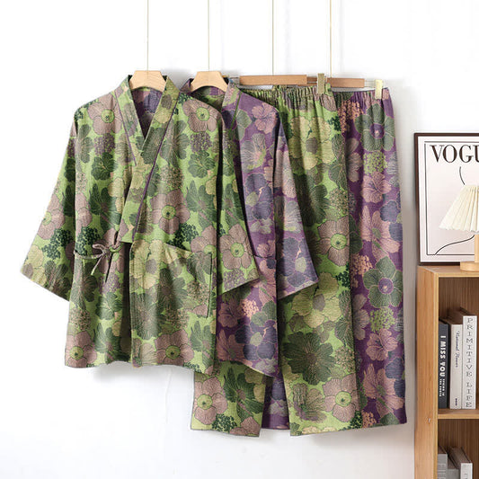 Peach Blossom Kimono style Loungewear Set - image 0