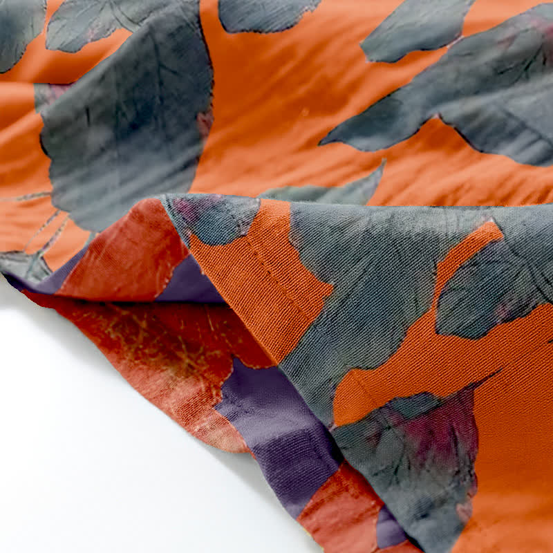 Botanical Leaf Cotton Kimono Loungewear Set - image 7