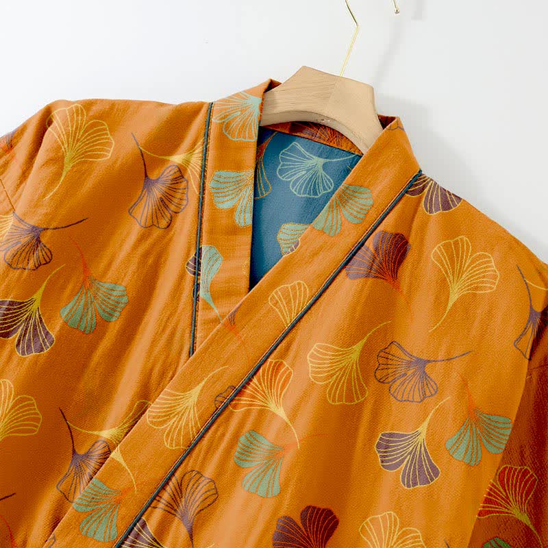 Ginkgo Cotton Gauze Kimono Loungewear Set - image 10