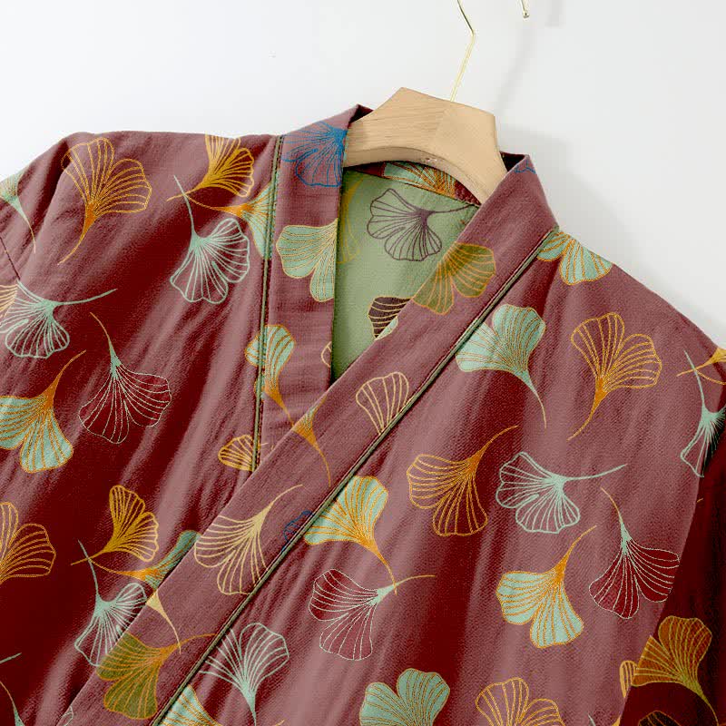 Ginkgo Cotton Gauze Kimono Loungewear Set - image 31