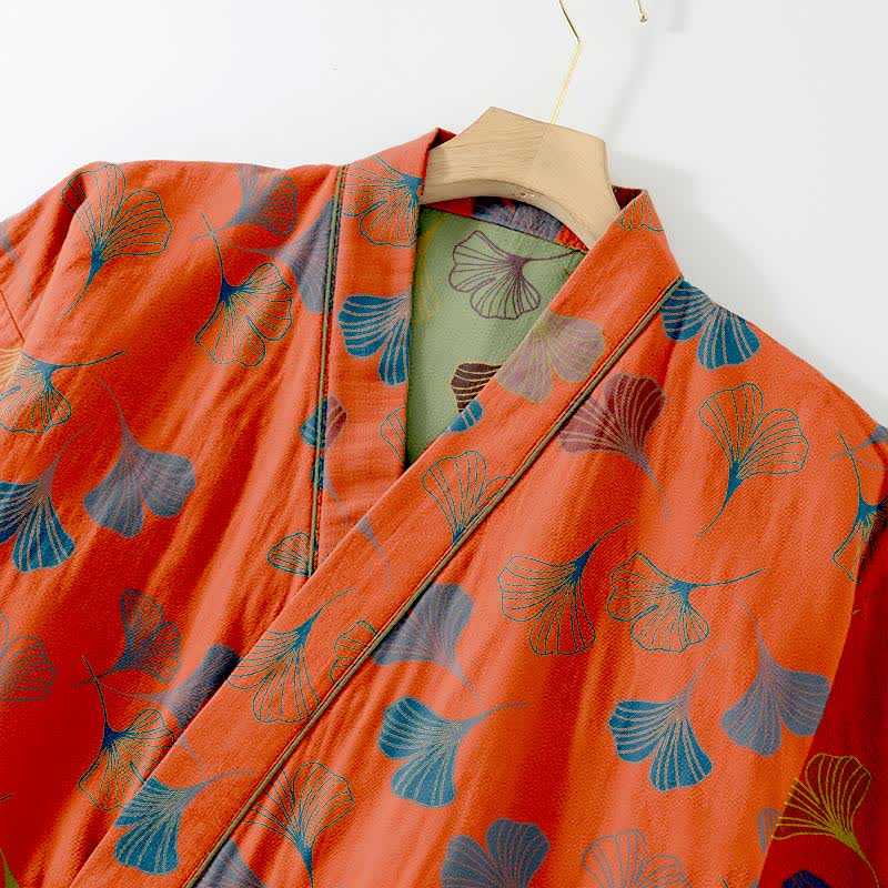 Ginkgo Cotton Gauze Kimono Loungewear Set - image 16