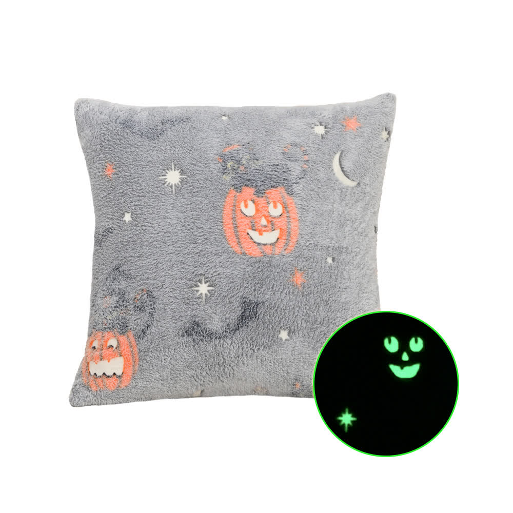 Halloween Flannel Luminous Throw Pillow - D - Pillowcase with Core - 18" x 18" - image 10