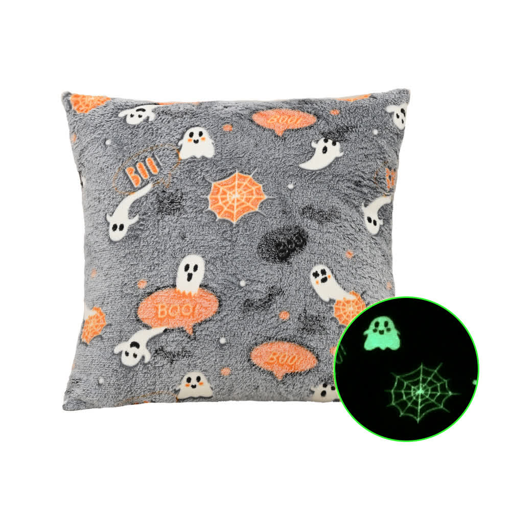 Halloween Flannel Luminous Throw Pillow - A - Pillowcase with Core - 18" x 18" - image 6