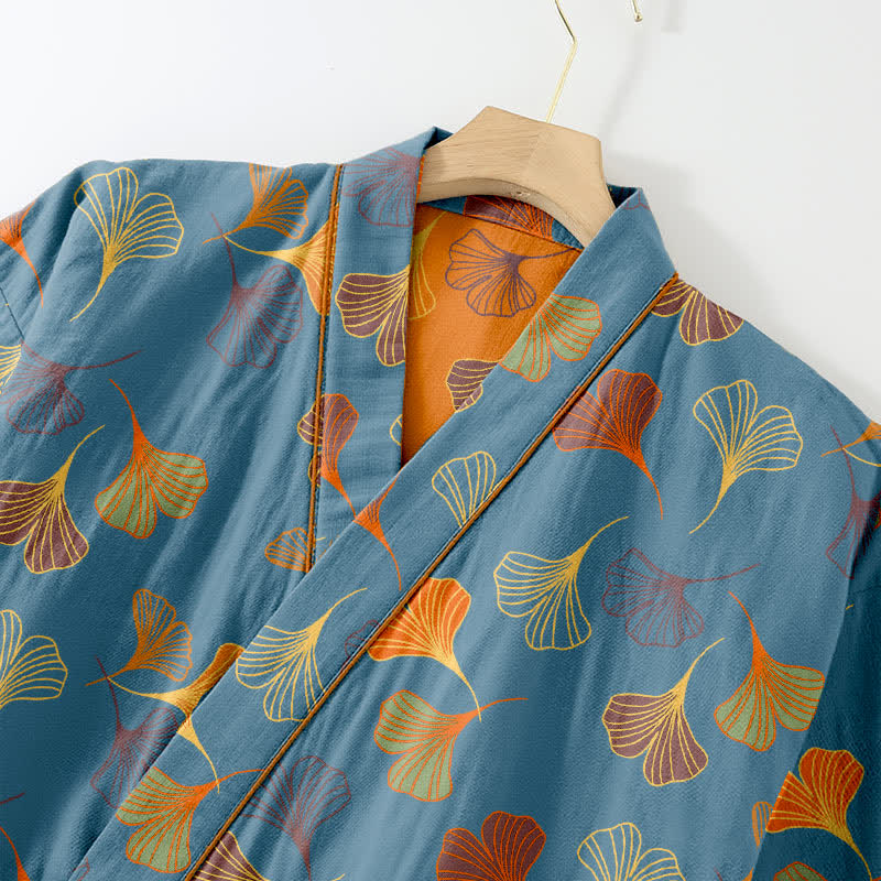 Ginkgo Cotton Gauze Kimono Loungewear Set - image 7