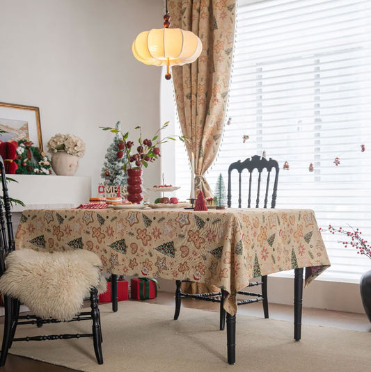 Christmas Tree & Gingerbread Man Holiday Tablecloth - image 2