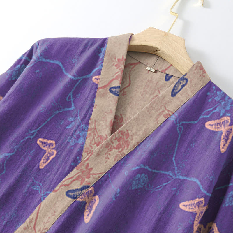 Butterfly Cotton Gauze Kimono Robe - image 4