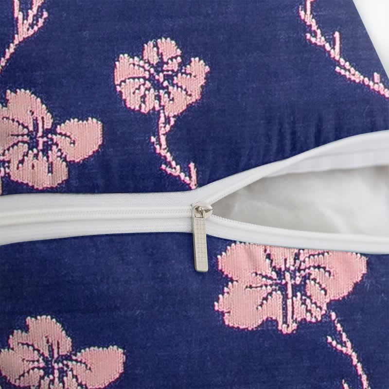 Cherry Blossom Cotton Jacquard Square Pillowcases(2PCS) - image 4