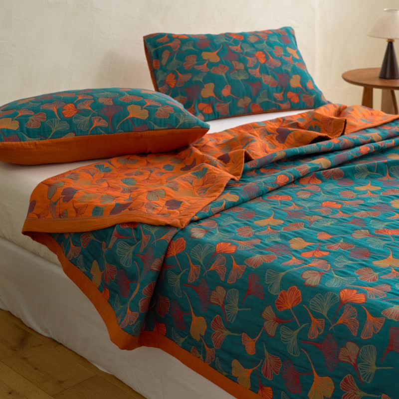 Ginkgo Biloba Organic Cotton Quilt - image 6