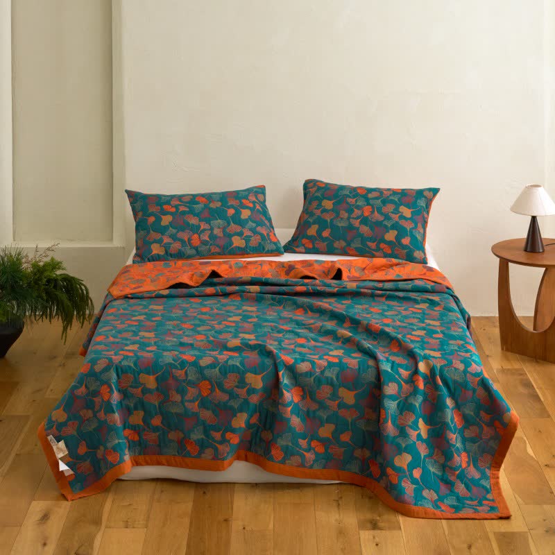 Ginkgo Biloba Organic Cotton Quilt - image 3