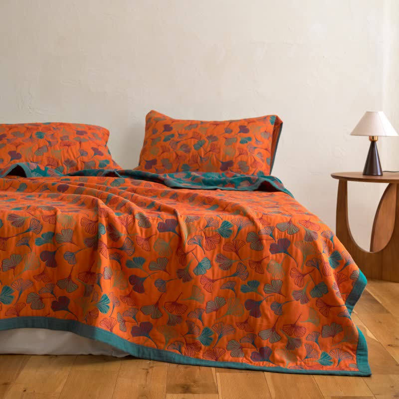 Ginkgo Biloba Organic Cotton Quilt - image 13