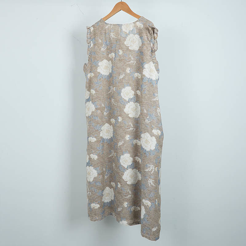Camellia Ruffle Trim Cotton Sleeveless Nightdress - image 3
