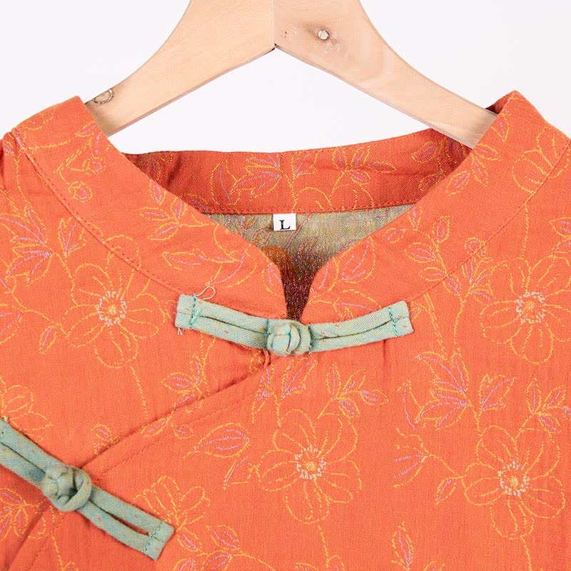 Vintage Peach Blossom Cotton Gauze Nightdress - image 6