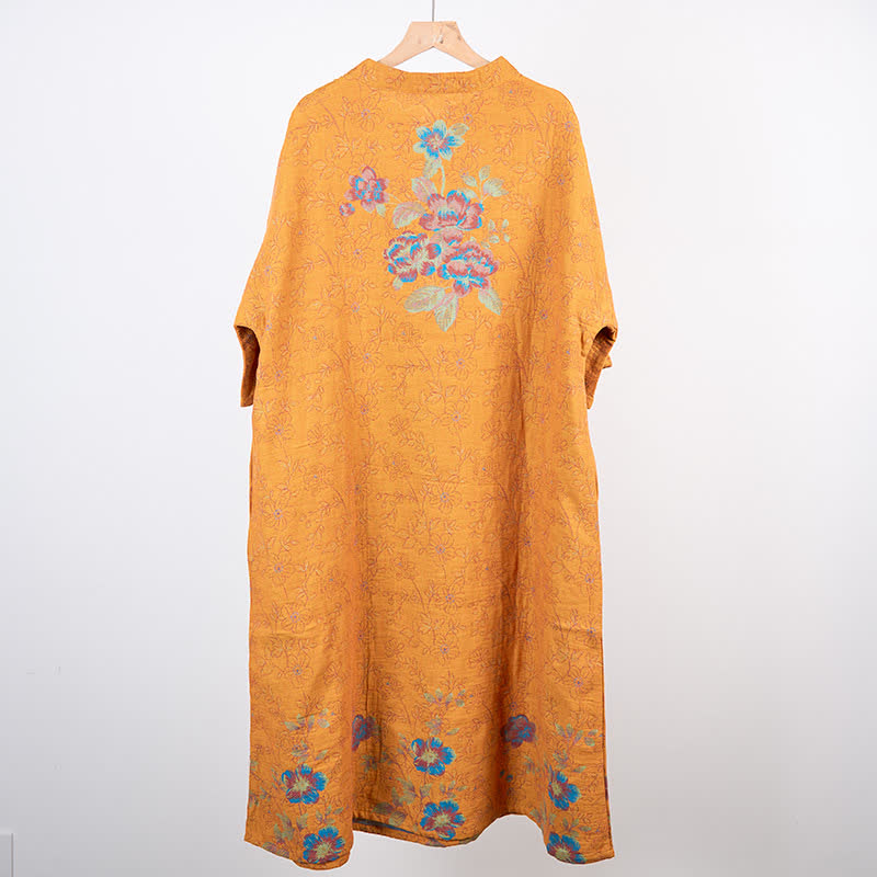 Vintage Peach Blossom Cotton Gauze Nightdress - image 3