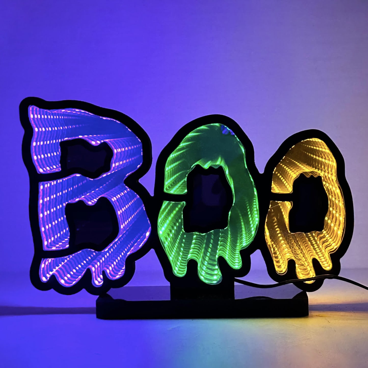 3D "BOO" Infinity Lights Home Decoration - image 4