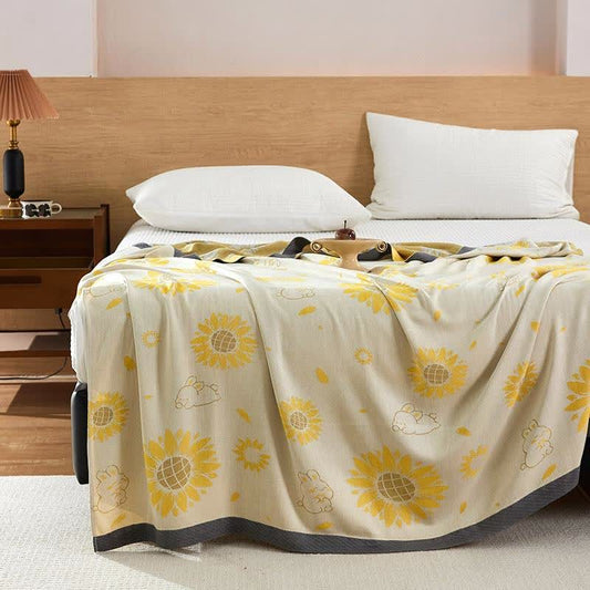 Sunflower Rabbit Cooling Sheet Bedspread - image 2