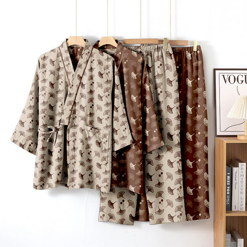 Ginkgo Organic Cotton Kimono Loungewear Set - image 3
