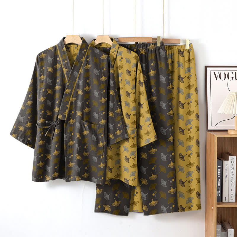 Ginkgo Organic Cotton Kimono Loungewear Set - image 2