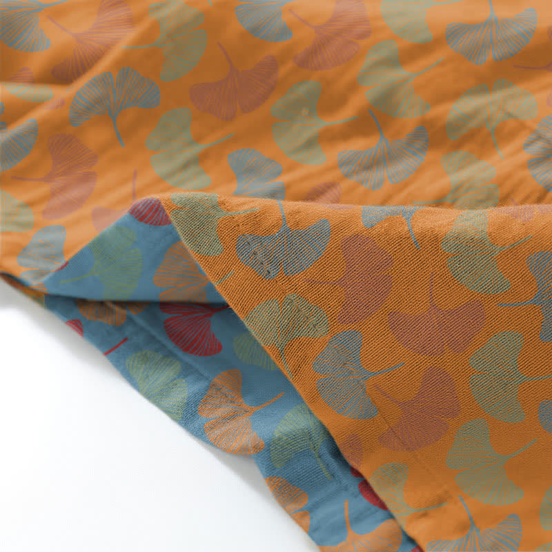 Ginkgo Leaf Cotton Kimono Loungewear Set - image 7