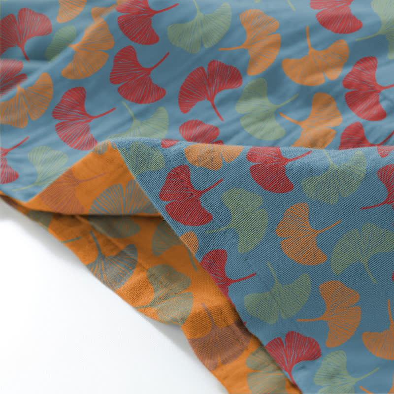 Ginkgo Leaf Cotton Kimono Loungewear Set - image 3