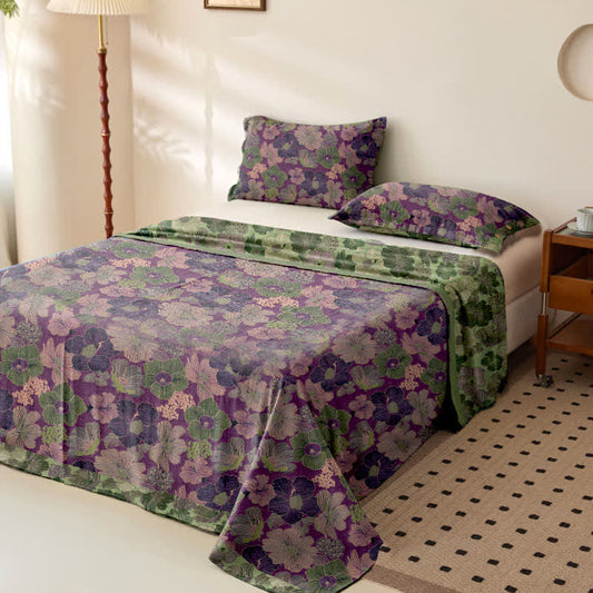 Peach Blossom Cotton Gauze Jacquard Bedspread - image 2