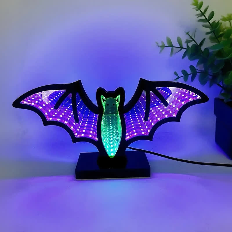 Halloween 3D Bat Infinity Lights - 3PCS - 2"W x 10"L x 5"H - image 4