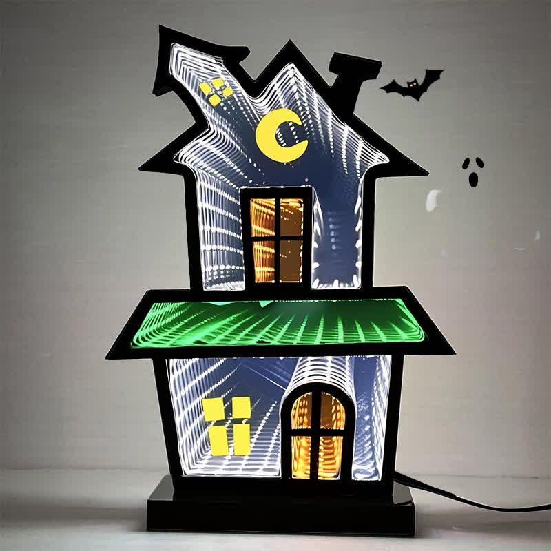 3D House Infinity Lights Halloween Decoration - 3PCS - 2"W x 7"L x 10"H - image 4