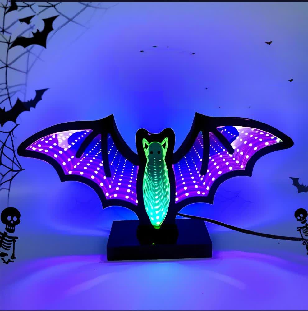 Halloween 3D Bat Infinity Lights - image 3