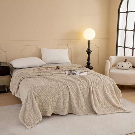 Vintage Floral Jacquard Throw Blanket - image 2