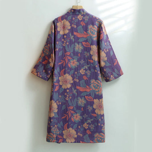 Hibiscus Cotton Gauze Pocket Bathrobe - image 2