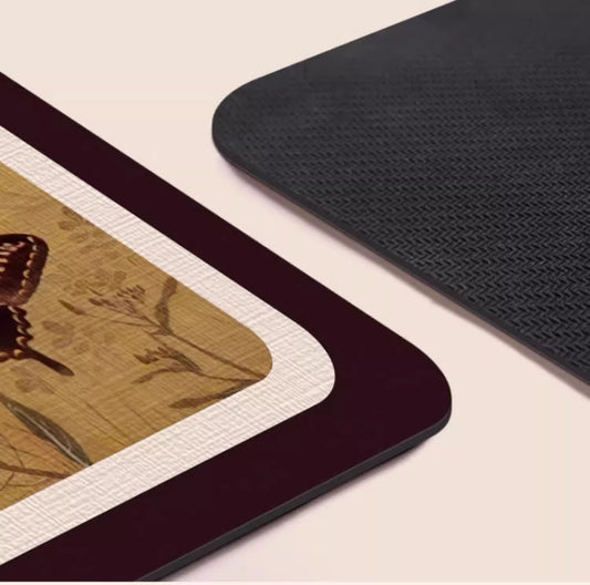 Pastoral Butterfly Diatom Mud Water-absorbent Rug - image 2