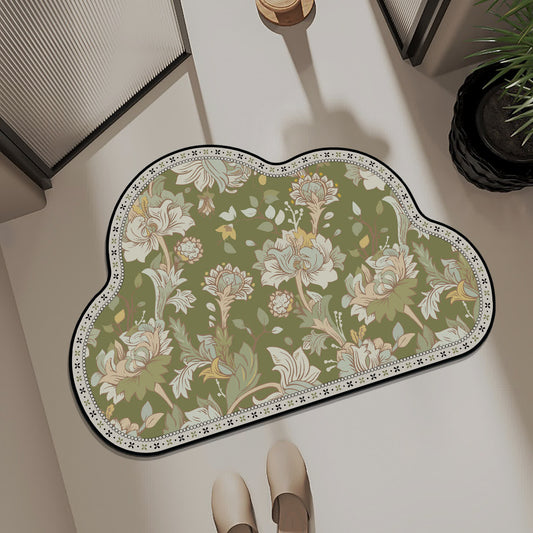 Pastoral Cloud-shaped Quick-dry Bath Mat - B - 23" x 35" - image 2