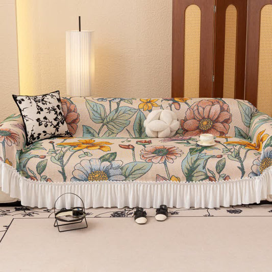 Branch Floral Ruffled Sofa Throw Blanket - image 2