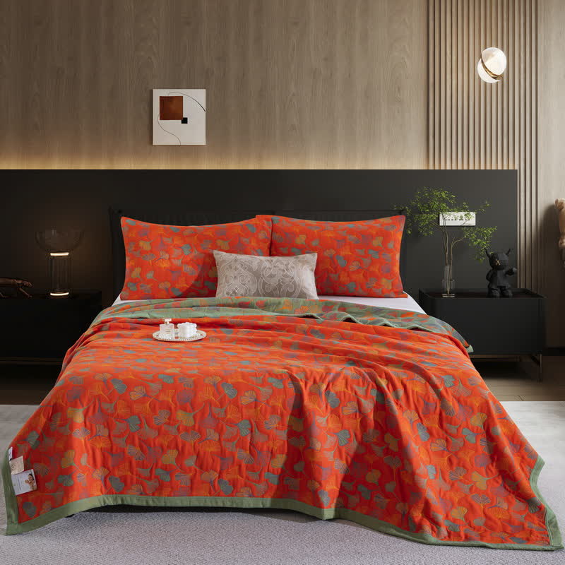 Ginkgo Biloba Organic Cotton Quilt - image 23