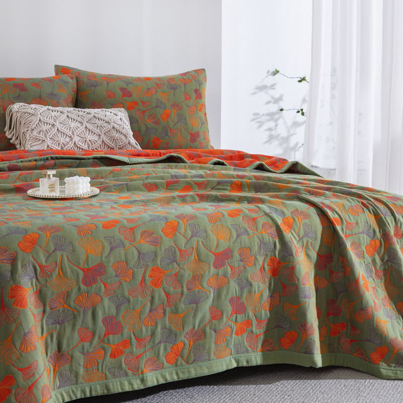 Ginkgo Biloba Organic Cotton Quilt - image 35
